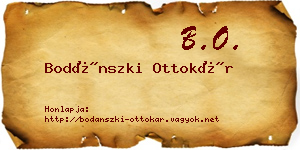 Bodánszki Ottokár névjegykártya